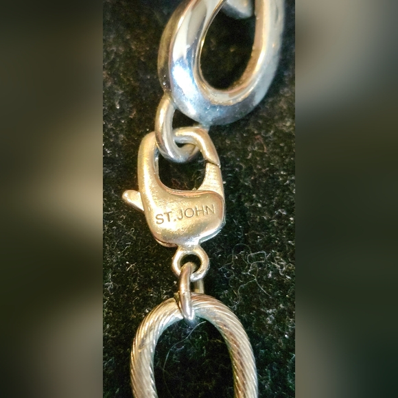 Vintage St John Knits Pearl & Flash Opal Charms Multistrand Necklace - Picture 5 of 5